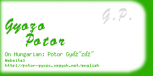 gyozo potor business card